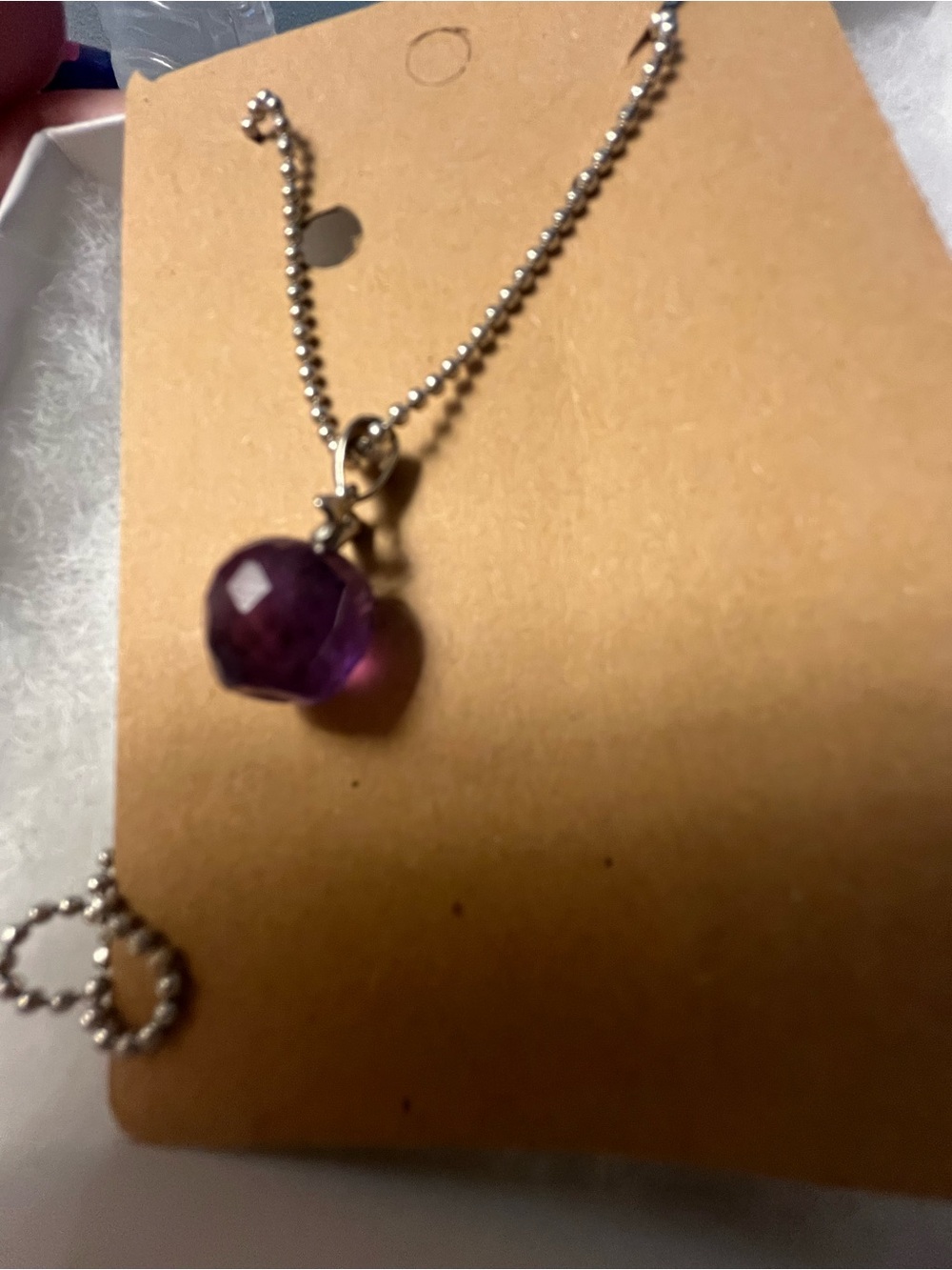 Multi-faceted Amethyst apple pendant